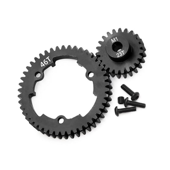 COOLHOOD Hardened Steel 46T 23T Gear Set Multiple Remote Control Models For Enhanced Power Transmission Efficiency