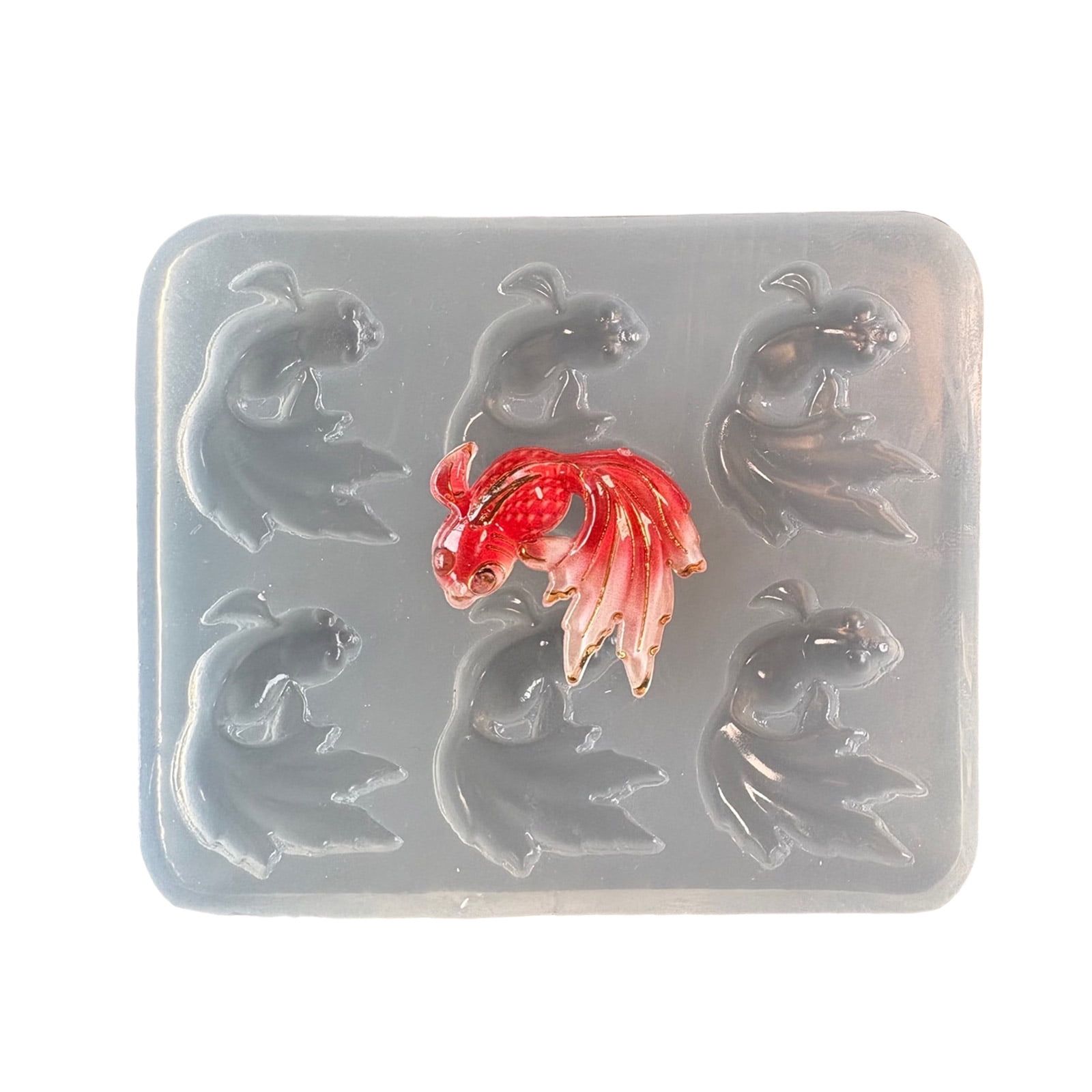 COOLHOOD High Detail Silicone Fish Mold For Resin Keychains Jewelry ...