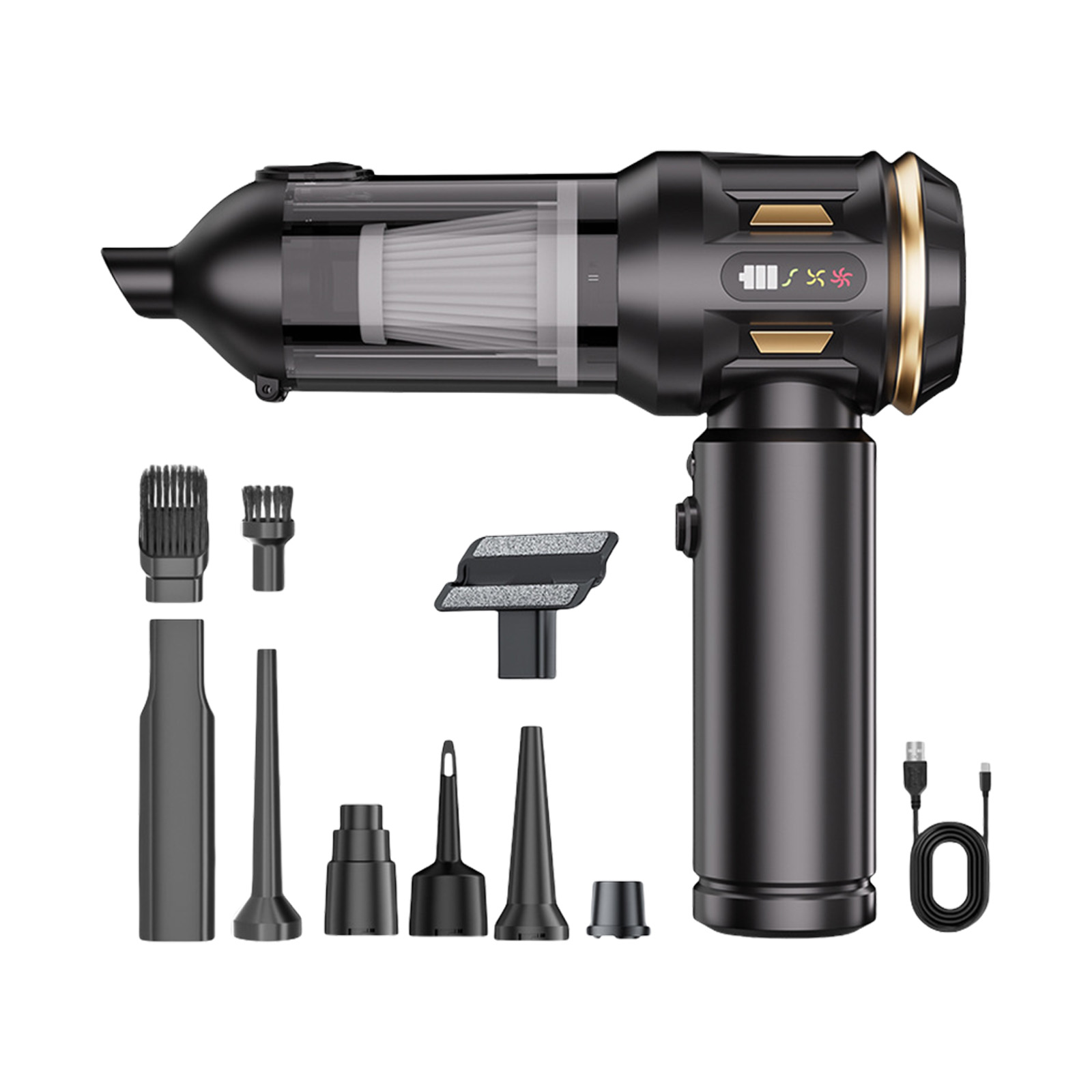 COOLHOOD High Suction 18000Pa Vehicle Vacuums Cleaner With Fast Charging USB C Emptying For Home Auto Interior