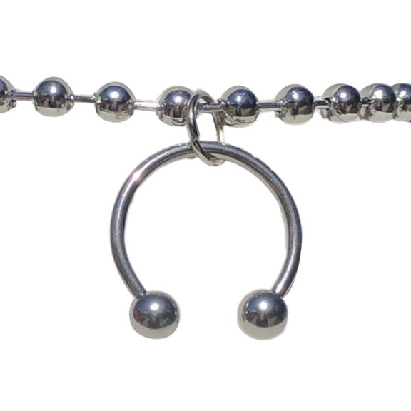 COOLHOOD Hip Hop Punk Metal C Type Pendant Necklaces for Men Women Fashion Neck Chains Jewelry Cool Beads Nightclub Chokers