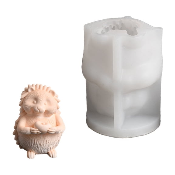 COOLHOOD Home Decors And Creative Mols Portable Silicone Mold For Crafting Detailed Hedgehog Candle Display And Gifts