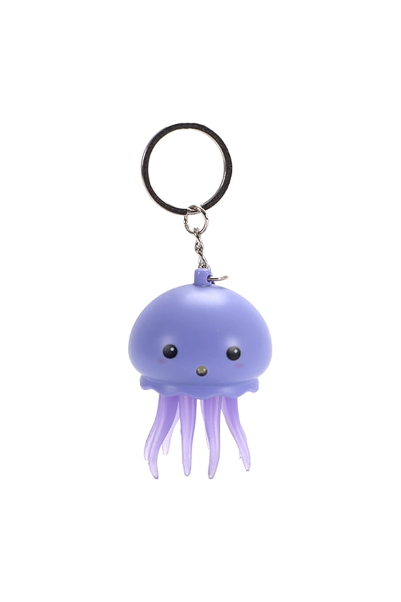 Jellyfish Keychain Pendant Anime Figurine for Adults Glowing and Sound Effects Toy Keychain