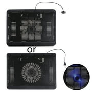 COOLHOOD Laptop Cooling Pad Portable 2 USB Powered, Laptop Notebook Stand Chill Mat with 1 Blue LED Fans, Fits 12-14