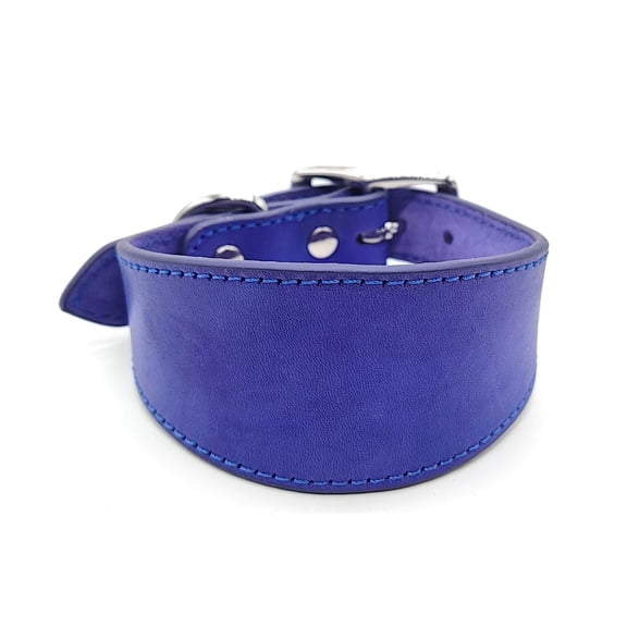 COOLHOOD Leathers Dogs Collar Soft Padded Collar for Whippets Salukis Sighthounds Dogs Adjustable Collar Large Breeds Dogs Supply