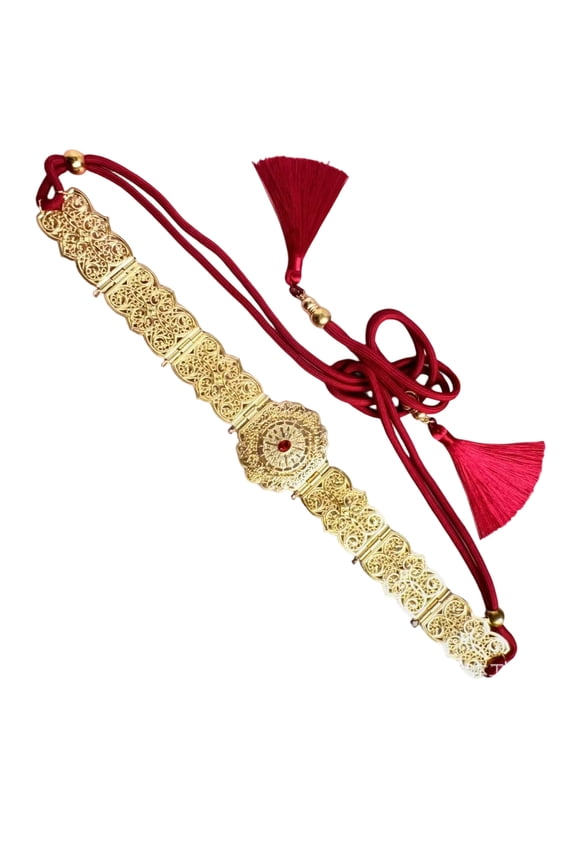 Luxurious Cutout Detailing Wedding Belt Sparkling Rhinestones Embellished Metal Waist Chain For Bride Occasion