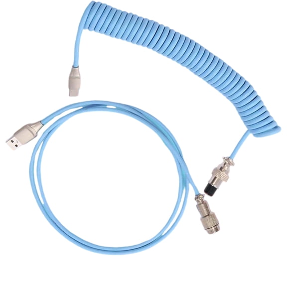 COOLHOOD Mechanical Keyboards Coiled Cable Wire Type C USB Port Aviation Coiling Cable Desktop Computer Gaming Keyboards Accessor