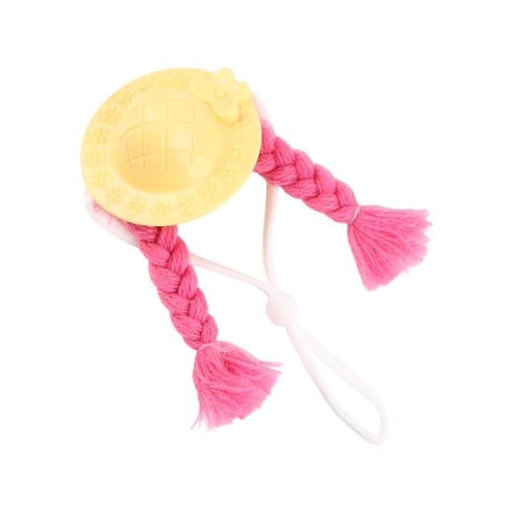 COOLHOOD Miniature Hat with Long Braids For Cockatiel Parrots Small Pet Party Photo Props Soft Hamster Costume Accessories
