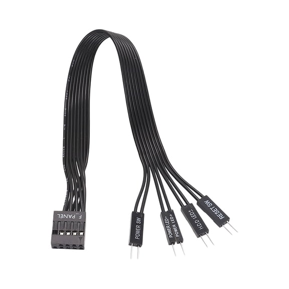COOLHOOD Motherboard Expansion Cable Power LED Reset PC Power F-PANEL Female to 2Pin Male Connector for Computer Reset Hard Drive