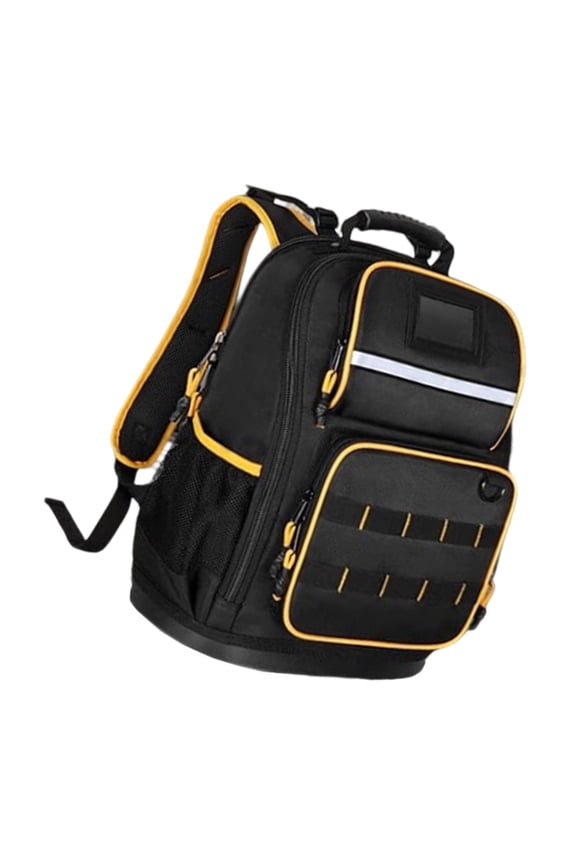 Multiple Compartment Water Resistant Work Backpack Tearproof Fabric For Construction And Projects