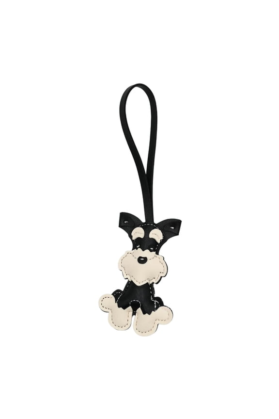 Multipurpose Schnauzer Dog Keychain Fashion Accessory for Pet Lovers and Stylish Individuals In Sturdy PU Leather
