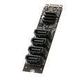 thumbnail image 1 of COOLHOOD NVME to Expansion Card M.2 PCIE M Key 4 Port SATA3.0 M.2 SATA3 Controller Multiplier Adapter High Speed, 1 of 5