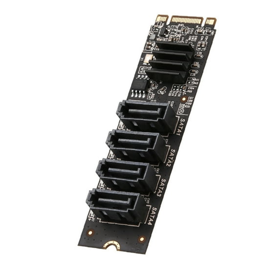 COOLHOOD NVME to Expansion Card M.2 PCIE M Key 4 Port SATA3.0 M.2 SATA3 Controller Multiplier Adapter High Speed