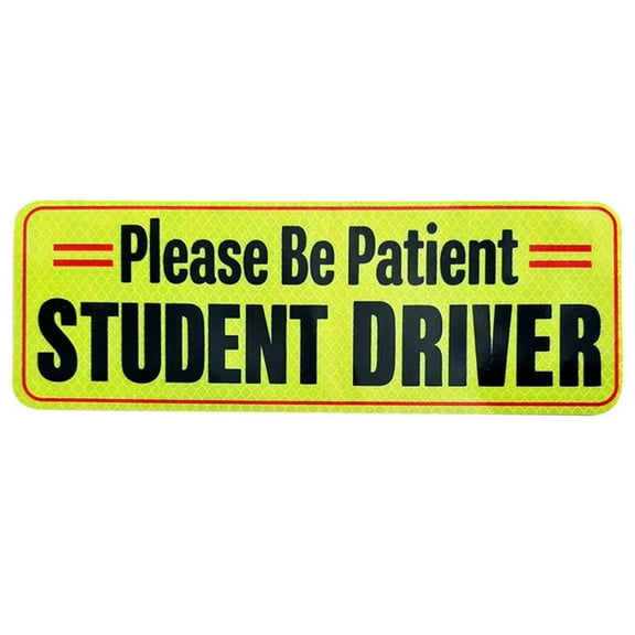 COOLHOOD New Driver Magnet Warning Driver Magnet for Car Please Be Patient Student Driver Magnet Reusable Magnetic Signs