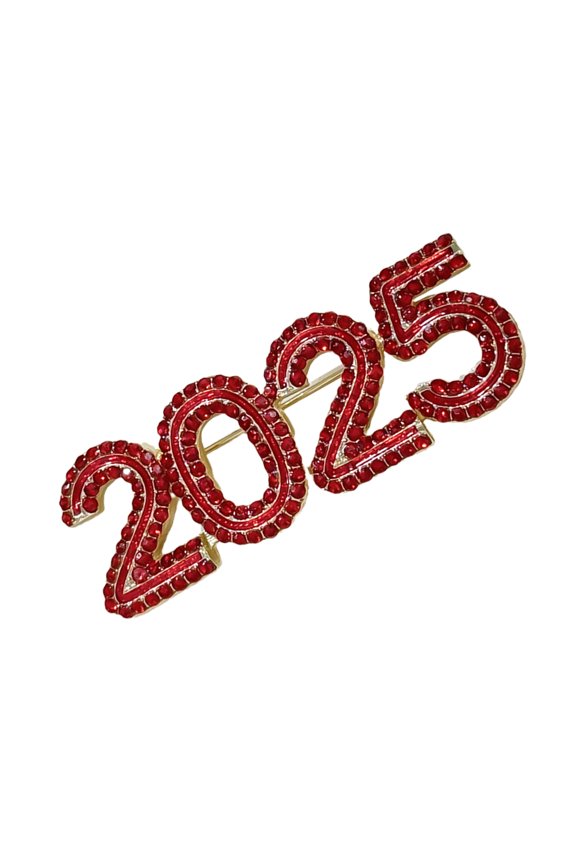 Novelty Lapel Pin 2025 Rhinestones Crystal Lapel Pin Jewelry Brooch Photo Props New Year Crystal Brooch Pin Brooch