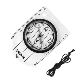 COOLHOOD Orientation Compasses, Hiking Navigation Map Scale Ruler Compasses, Multifunctional Magnifier Compasses for Map Reading