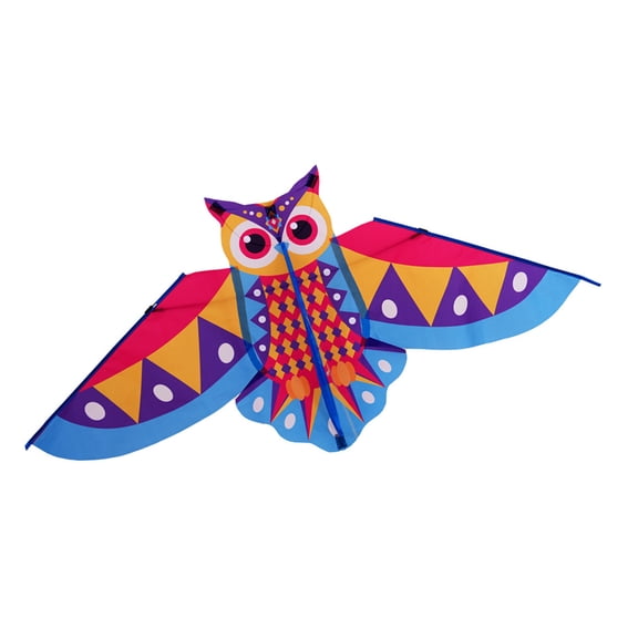 COOLHOOD Owl Kites For Kids Outdoor Activities Colorful Bright Color Design High Winds Resistance Fiberglass Frame Easy Assembly