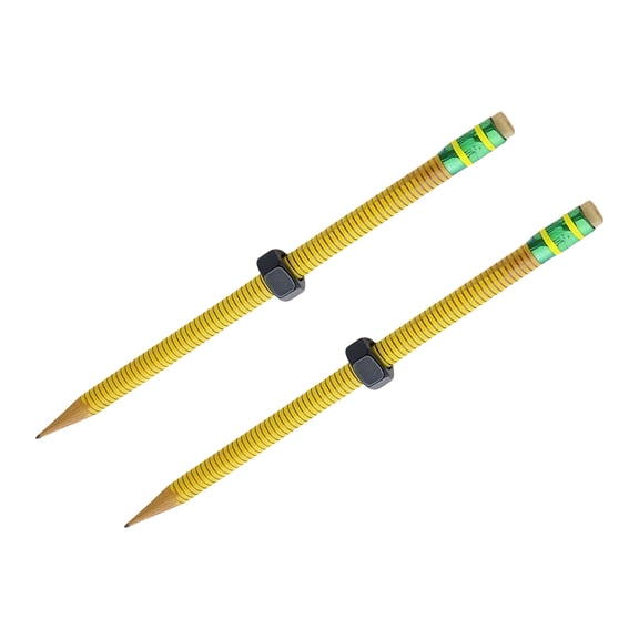 COOLHOOD Pack Of 2 Stress Relief Fidgets Pen With Rotating Nut Threaded Pencil For Classroom And Travel Use