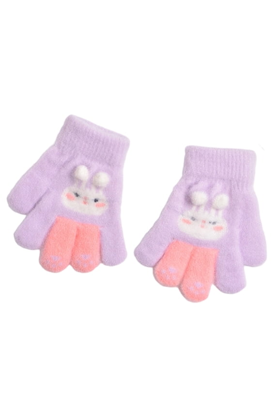 Adorable Rabbits Shaped Gloves For Handwear Easy Winter Essential