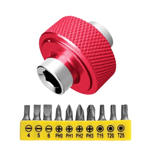 COOLHOOD Portable Ergonomic Miniature Ratcheting Wrench Tool With Quick Changes Yellow Bits Durability Carbon Steel Construction