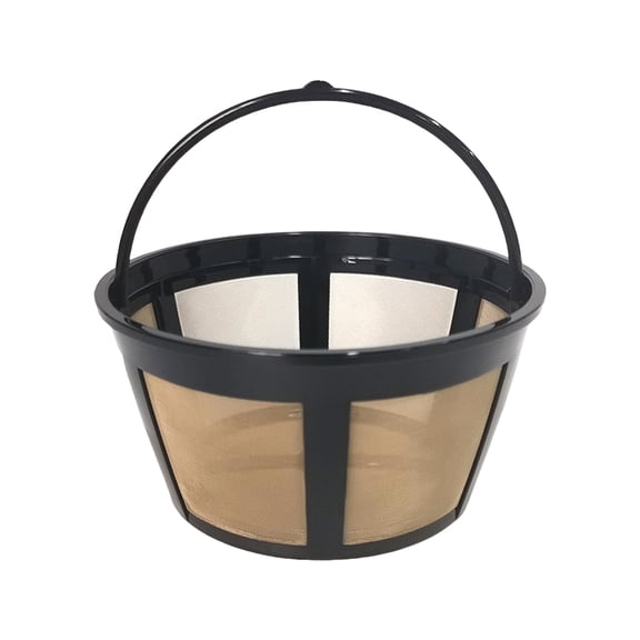 COOLHOOD Practical Golden Tone Coffee Filter Sturdy Coffee Filter Coffee Strainer for 4/6/8/12 Cup Basket Styles Coffee Maker