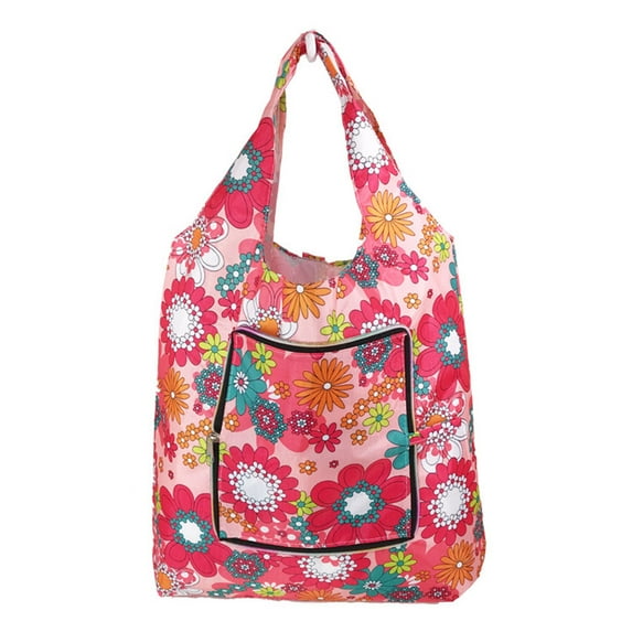 COOLHOOD Printing Market Bag Shopping Bag Recycle Grocery Bag Folding Bag Large Capacity Vegetable Bag Storage Handbag for Home
