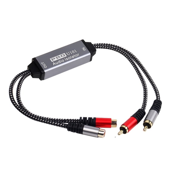 COOLHOOD Professional Ground Looping Noise Isolator Eliminates Hums Buzzs Noise for Studio Home Theater Systems