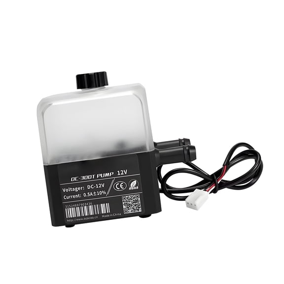 COOLHOOD Quiet Computer Water Cooling Pumps 23DB Noise Levels 3Pin Power Connectors 8MM Tubing Compatibility Enhances Stability D