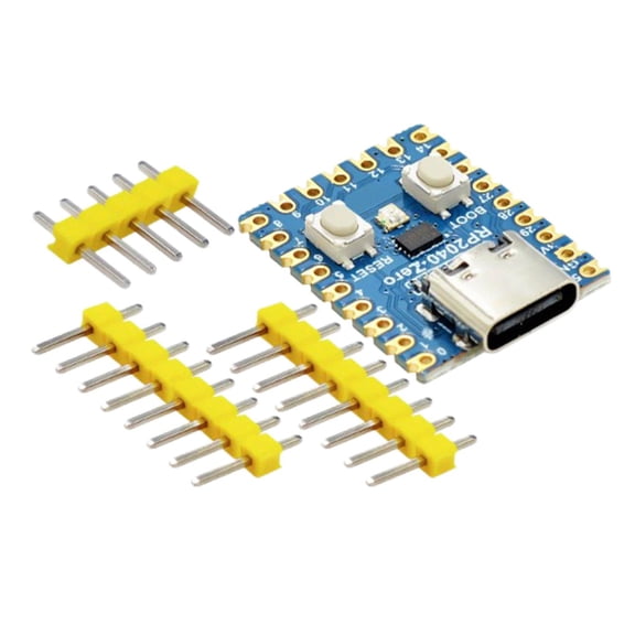 COOLHOOD RP2040-Zero Development Board with Pre-Soldered Header Based on Microcontroller RP2040