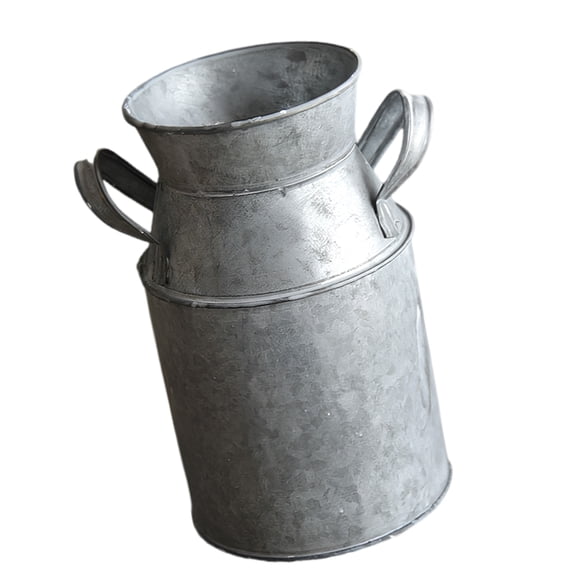 COOLHOOD Retro Metal Pitcher Vases,Farmhouse Rustics Flower Vases with Handle,Decorative Floral Milk Kettle Vase Home Decors