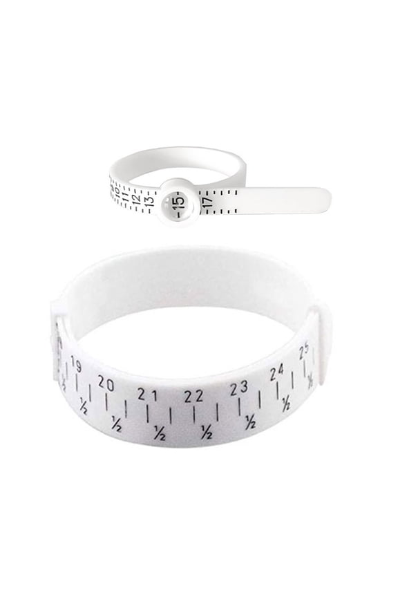Rings Sizer Measuring Set Reusable Finger Size Gauge Measure Tool Jewelry Sizing Tools 1-17 Rings Size for Women Men