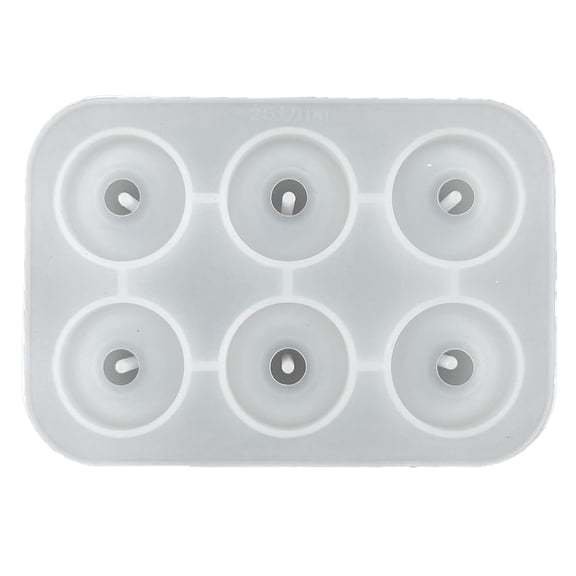COOLHOOD Round Silicone Bead Mold with Hanging-Holes for Jewelry Pendant Bangle Bracelet Bead Making Mold Hand Craft Tool
