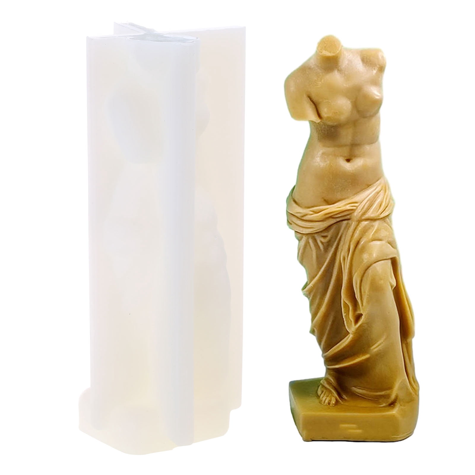 COOLHOOD Silicone Candle Mold Gypsum Resin Soap Molds Candle Making 3D Body Plaster Mould Home Decorations