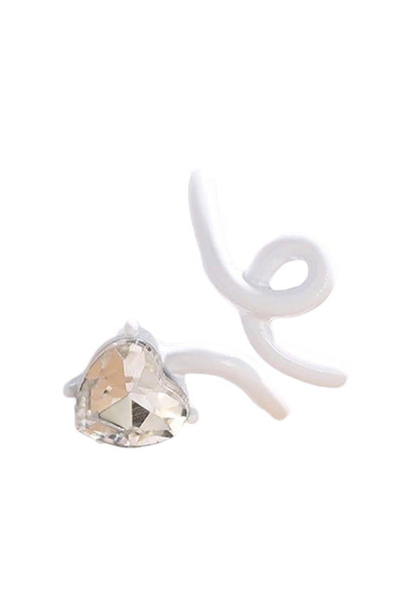 Simple Rings Adjustable Fashion Heart Opening Rings Alloy Texture Fashion Rings Suitable for Matching Fashion Look