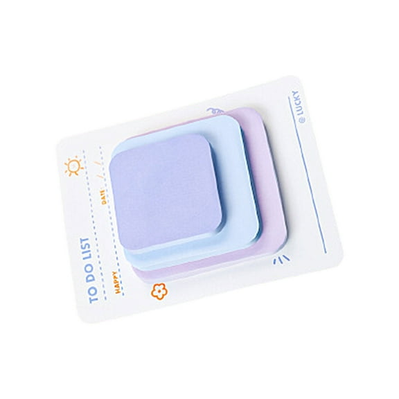 COOLHOOD Simple Sticky Note Adhesive Sticky Pad Lovely Sticky Notes Aesthetic Memos Pad Colorful Notepads for Office Workers