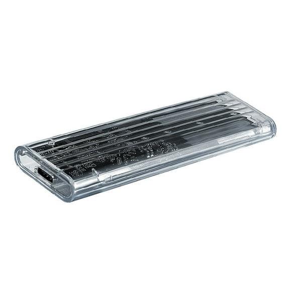 COOLHOOD Soild Disk Case For NVME / Optional Protocols Optional with Quick Read/Write Capability and Modern Clear PC Shell