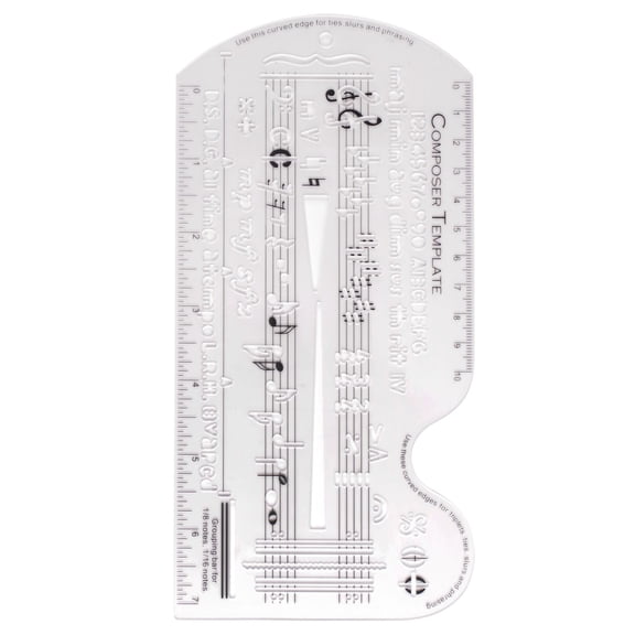COOLHOOD Song Writer's Composing Template Stencil Staff Drawing Ruler Number Symbols Notation Manuscript Tool Enduring