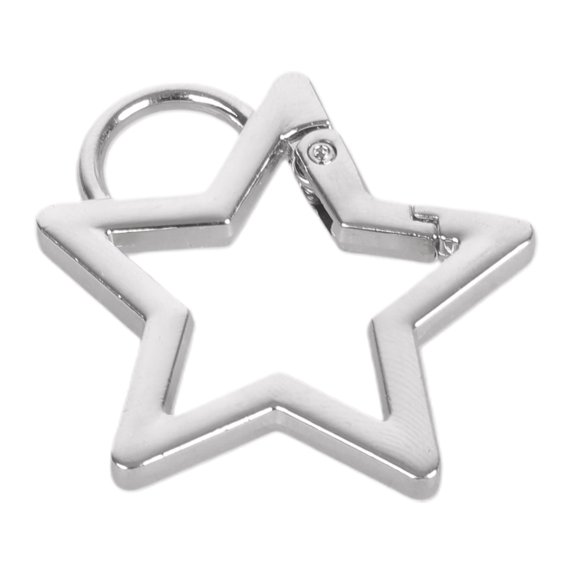 COOLHOOD Stainless Steel Spring Hook Carabiner,Stainless Steel Clip Star Shape for Jewelry Making Keychain Bag