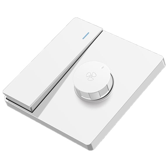 COOLHOOD Stepless Speed Controller Ceiling Fan Speed Control Switching Concealed Mount Wall Fan Speed Regulator 86 Type for Home