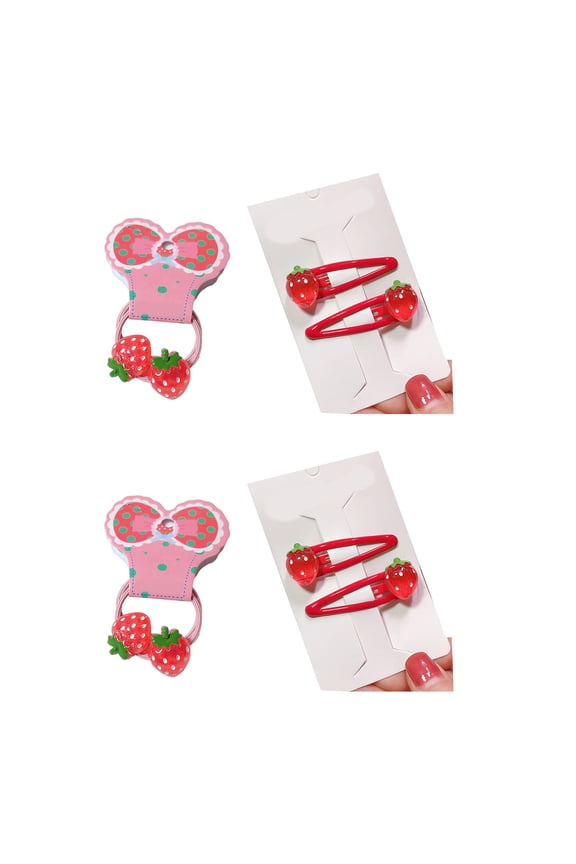 Strawberry Hair Clip Glittering Women Kid Hairgrips Headdress Barrettes Hair Tie Sweet 2000s Girls Hairpins