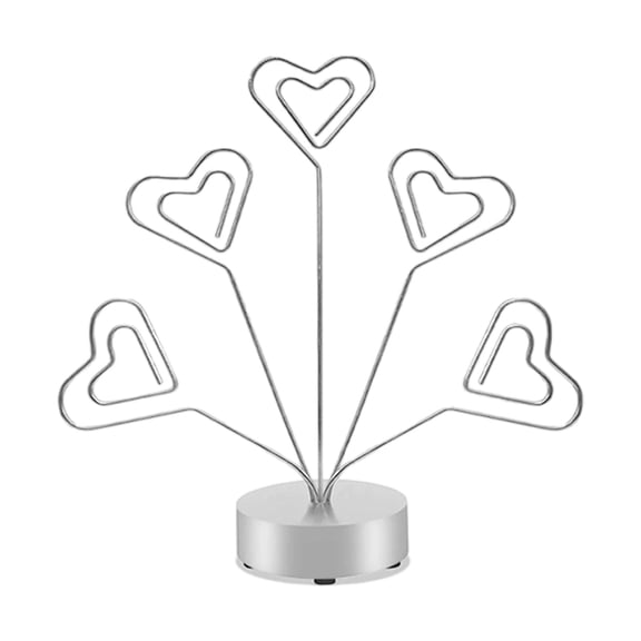 COOLHOOD Tabletop Photo Tree Stand With Adjustable Metal Wires And Stable Round Base For Displaying Cards Photos Memos Holiday De