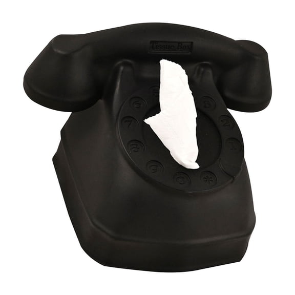 COOLHOOD Telephone Shape Tissue Box Stylish Telephone Design Tissue Box Paper Dispenser for Functional Home Setting