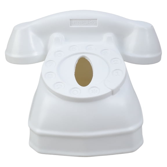 COOLHOOD Telephone Shape Tissue Box Stylish Telephone Design Tissue Box Paper Dispenser for Functional Home Setting