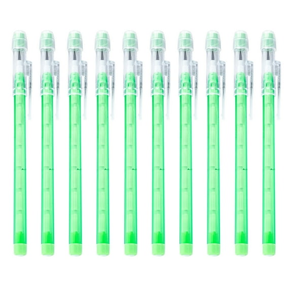 COOLHOOD Translucent Pencil Multi Point Pencil Multicolor Not-Sharpening Stackable Pencils Popup Pencil with Eraser Top
