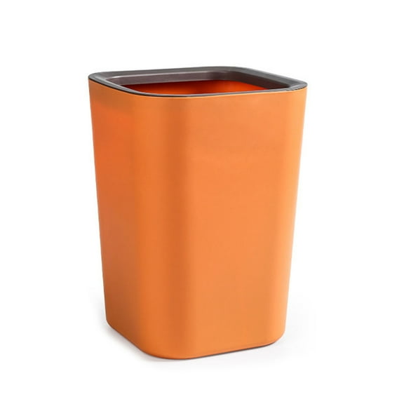 COOLHOOD Trash Can Press Trash Bag Waste Paper Basket Garbage Container