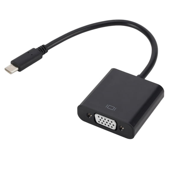 COOLHOOD Type C to VGA Adapter Cable 15 Pin D Sub Female to Female Connector Cord Wire for Laptop PC Monitors Projector