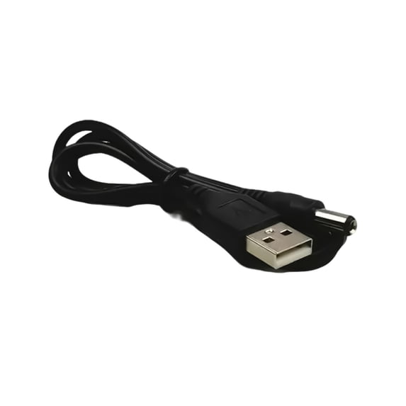 COOLHOOD USB to DC5.5x2.1mm Power Cable USB Male to 5.5mmx2.1mm Charging Wire Line for LED Light Router Security Cameras & Fan