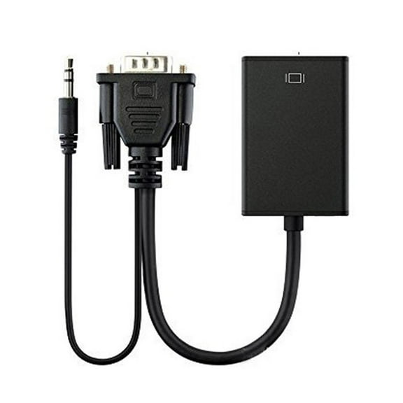 COOLHOOD VGA to Converters Sound Video Cable Adapter VGA Input HDMIcompatible Output for Computer Laptop TVs Projectors
