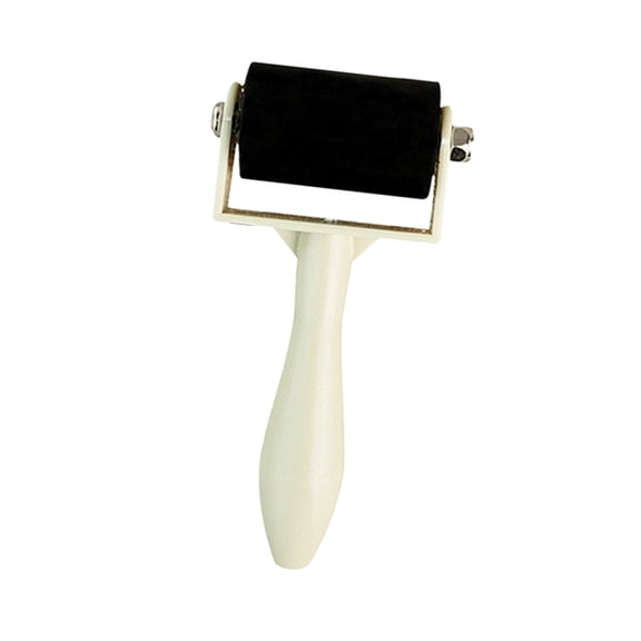 COOLHOOD Versatile Rubber Roller for Stamping Art Projects Painting Printmaking and Stamping with Comfortable Grip Handle