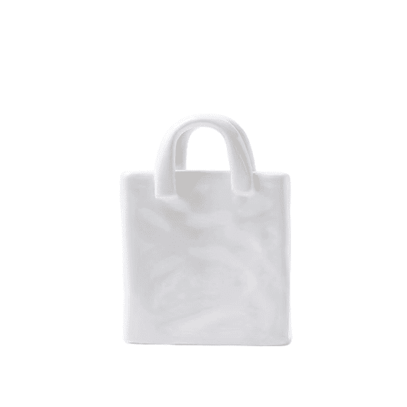 COOLHOOD Vintage Small Handbag Shape Vases For Floral Arrangements Tabletop Decors Resins Home Office Wedding Centerpieces