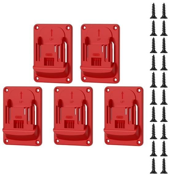 COOLHOOD 5PCS Tool Wall Mount Brackets For 18V Cordless Drills Space Efficient Storage ABS Materials Quick Setups Design